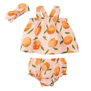 NWT - Orange Print Baby Dress
